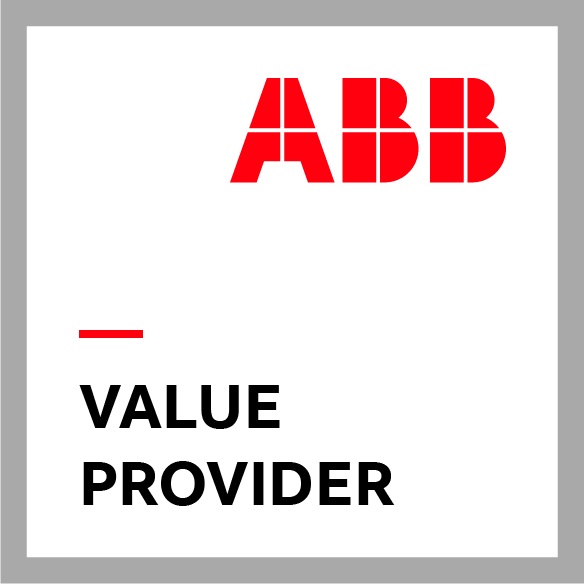 Label ABB Value Provider : logo ABB rouge et mention « Value Provider »